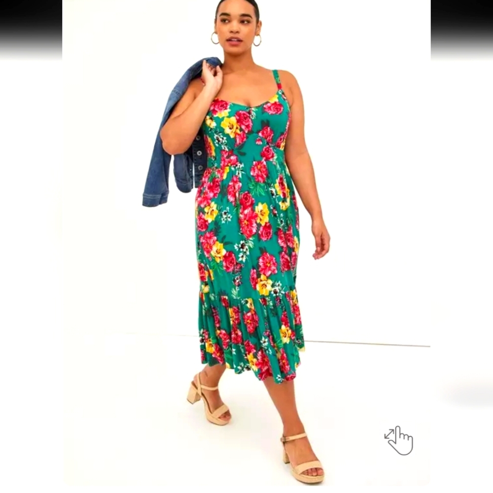 Floral Green Dress